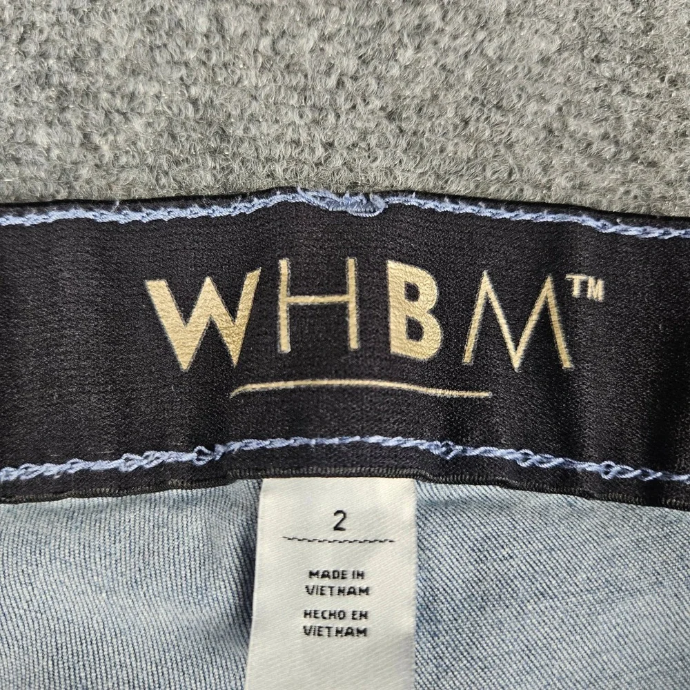 White‎ House Black Market WHBM Straight Leg Jeans Light Wash Blue Size 2